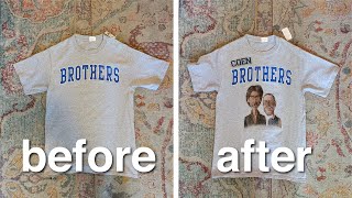 Customizing shirts from the thrift store and then returning them