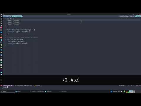 replace within a range of lines