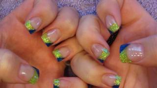 nails acrylic tutorial glitter
