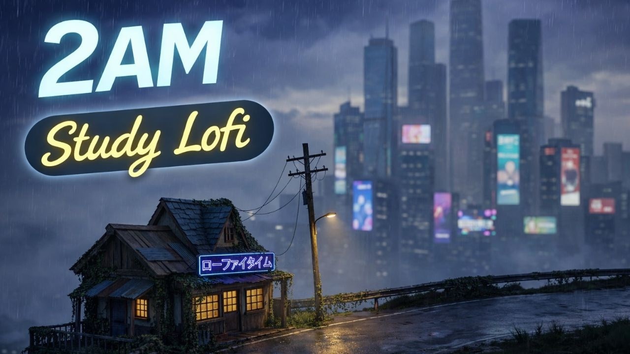 Midnight Study Beats 🌧️ 3 Hour Focus Lofi