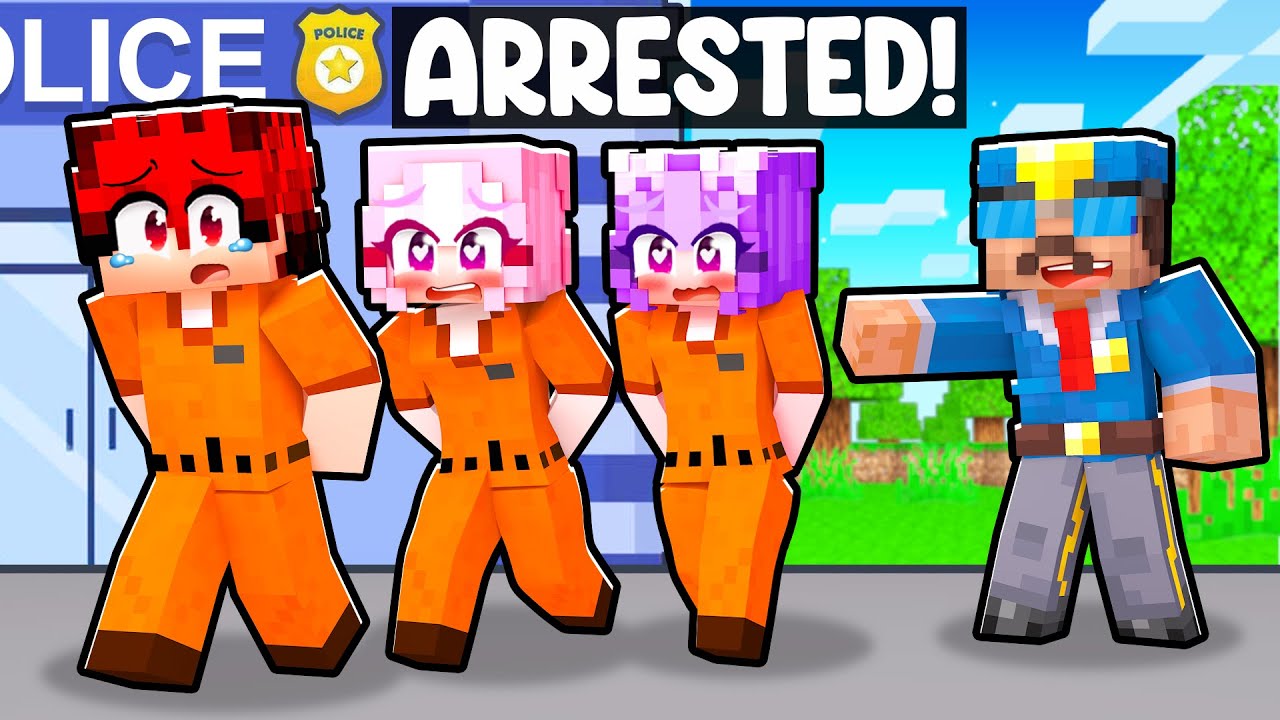 POLICE CHASE in MINECRAFT with MY CRAZY FANGIRLS
