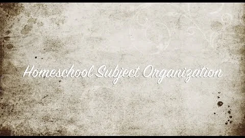 Homeschool Binder Organization