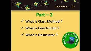 TN 12th computer science (chapter - 10) Python classes and object (part - 2 constructor, destructor)