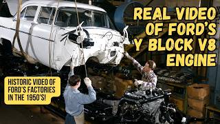 Historic Video Footage of Ford's Y Block and 1950's Factory Assembly Line