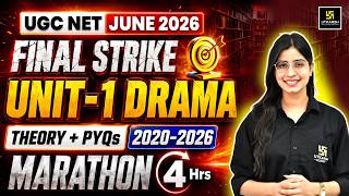 UGC NET June 2026 | English Unit 1: Drama Complete Marathon | Drama Theory + PYQs (2020-2026) |