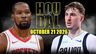 Houston Rockets vs Dallas Mavericks Full Game Highlights - October 21, 2026 | NBA Season