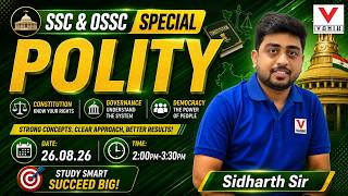SSC & OSSC Special: Polity LIVE Class | Constitution to Governance | By Siddharth Sir | Vanik