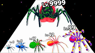 Master Spider: Web Shooter Run Game in MAX LEVEL ⭐ Merge Simulator Battles