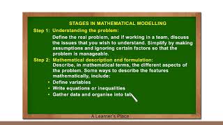 Ch 17 - Appendix A2: Mathematical Modelling | Basic concepts of Mathematical Modelling
