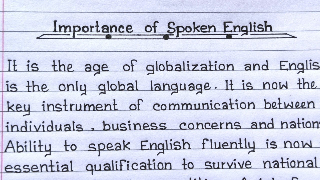 essay on importance of english language pdf