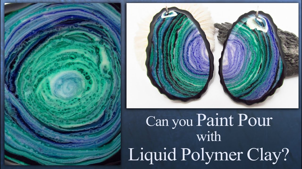 Can You Imitate Acrylic Pouring with Liquid Polymer Clay? - Paint Pouring with Liquid Clay
