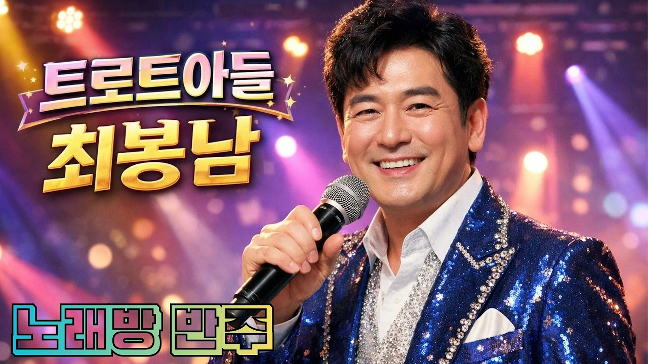 노래방 반주 연속듣기 7번 트로트아들 최봉남 인생트로트#트로트, #인생가요, #노래방트로트