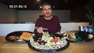 WORLDS BIGGEST SUSHI CHALLENGE | Impossible Food Challenge | Huge Sushi Platter | Man Vs Food