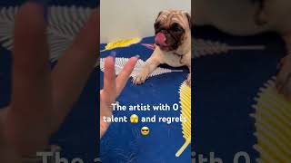 Talented artist #youtubeshorts #ytshort #cute #dog #pug #trending