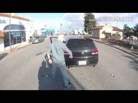 Crazy driver vs biker ! ( Road rage ) - YouTube