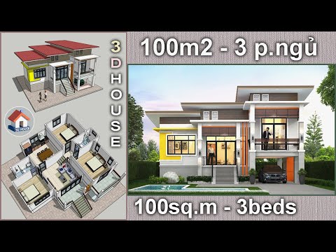 Video Mẫu nhà cấp 4 lệch tầng hiện đại, 3 phòng ngủ ● Modern... - youtube