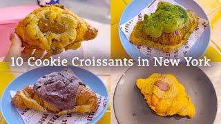Is the viral Crookie (Cookie Croissant) worth the hype? Trying 10 Crookies in New York City