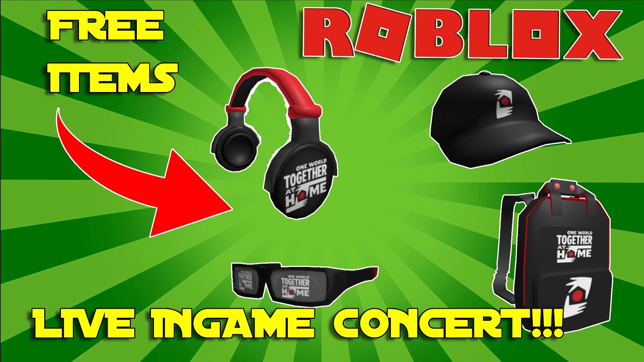 ROBLOX LIVE EVENT CONCERT [Together At Home] + FREE INGAME ITEMS YouTube