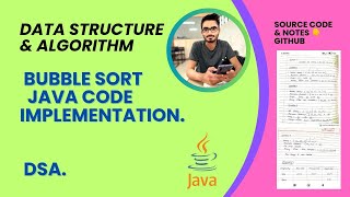 Bubble Sort Java Code. implement bubble sort in java.  #datastructureandalgorithm #java