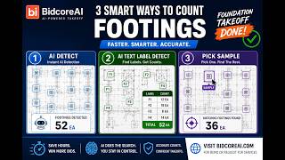 3 Smart Ways to Count Footings with AI | BidcoreAI Foundation Takeoff