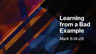 Learning from a Bad Example