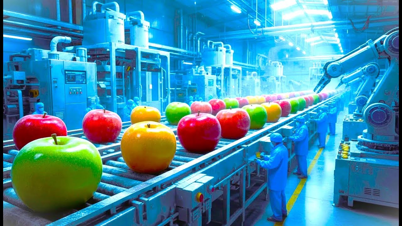 From Apple Tree to Juice Bottle 🍎  How Apple Juice Is Made in Factory (Full Process)