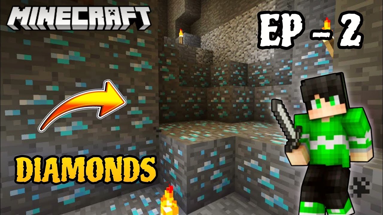 Find Diamonds In Minecraft || Minecraft Survival Series Episode 2 - YouTube