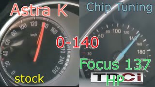 Ford Focus Chip Tuning 1.6 Tdci 137 Hp Vs Opel Astra K 1.6 Cdti 136 Hp 0-140 Race