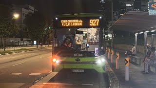 SMRT Buses BYD BC12A04 [SG3288E] on Service 927 departing Bus Stop 45069