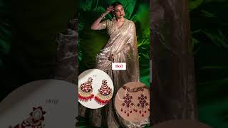 Earrings for Gold lehenga💛#lehenga #gold #kayaonline #earrings [Earrings,gold lehenga,styling tips]