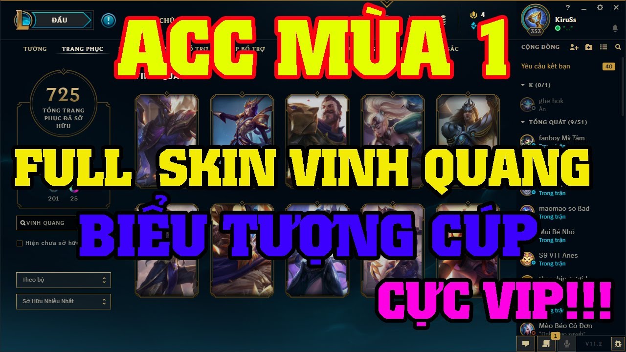 Acc Lol Hàn Miễn Phí ❤️ Shop Tặng 90+ Nick Lol Korea Free