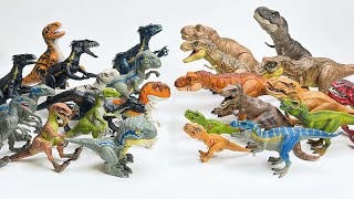 BIG T-Rex vs. Raptor Figure Set | Tyrannosaurus Rex, Velociraptor, STOMP &#39;N ESCAPE T-REX and More!