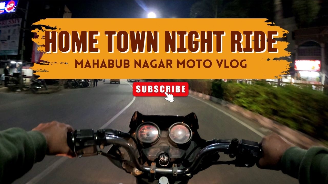 Night Ride in Mahabubnagar 🏍️ | City Lights & Calm Roads | 4K Moto Vlog
