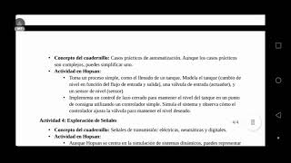 Actividad en Hopsan