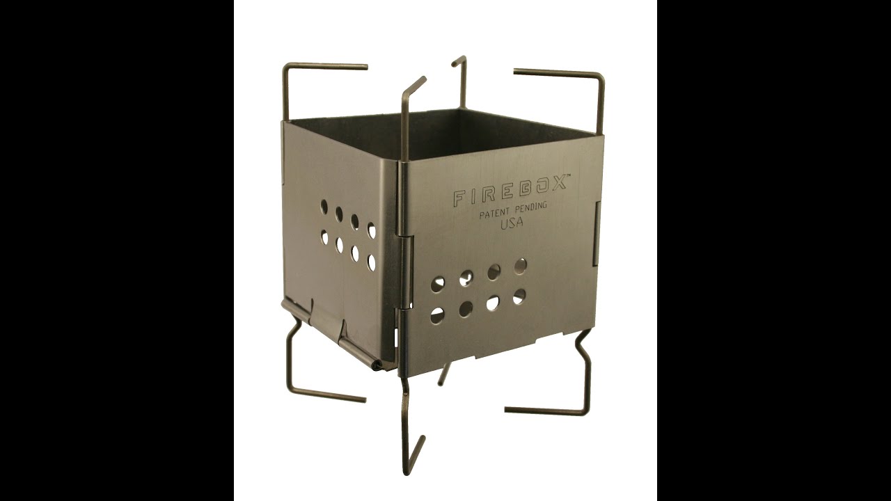 Available at: http://www.fireboxstove.com/camp-stoves Folding Firebox Nano Ultra Light Wood Burning Backpacking Stove / Alcohol Burner Pot Stand SS = 6oz Ti ...