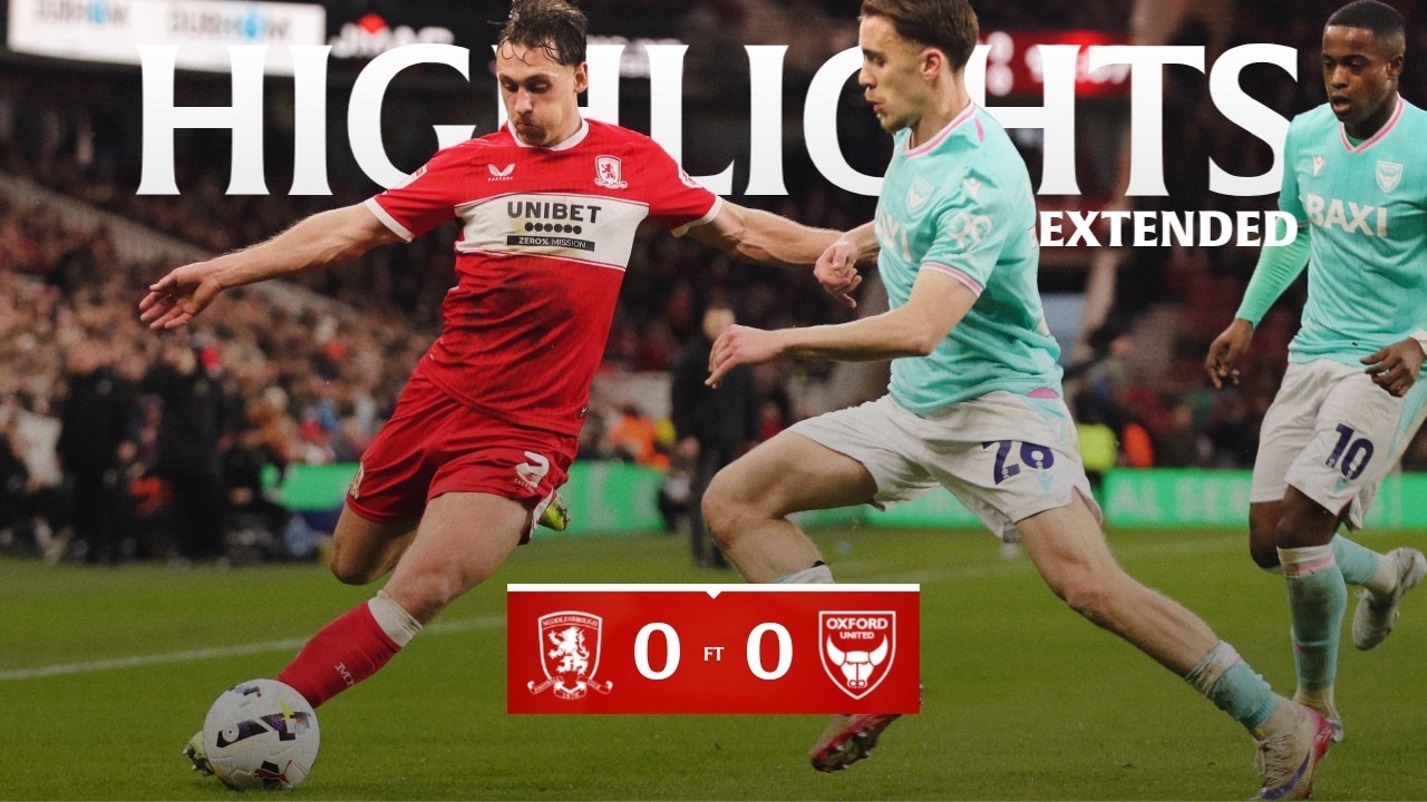 Extended Highlights | Boro 0 Oxford 0 | Matchday 33