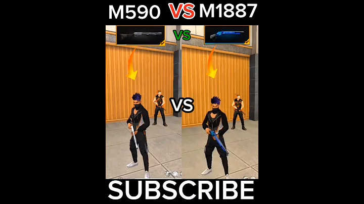 M590 vs m1887 ability test 😱😶 #shorts  #freefiremax