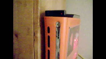 My *Custom* Orange XBOX 360 with RED and ORANGE Leds