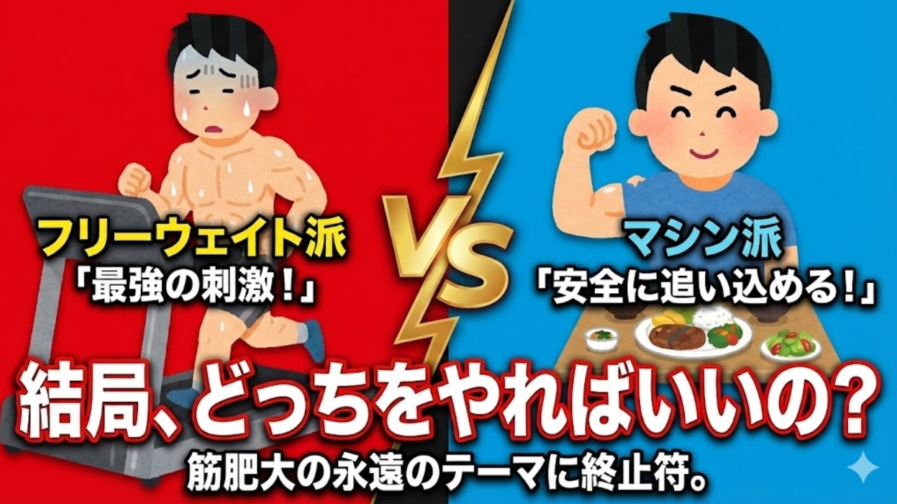 「フリーウェイト vs マシン」筋肥大に効果的なのはどっち？