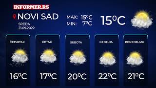Vremenska prognoza za Srbiju | 5 dana | Utorak, 20. septembar 2022. | Informer