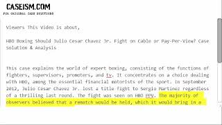 Famous HBO Boxing Should Julio Cesar Chavez Jr. Fight on Cable or Pay-Per-View? Case Solution & Analysis Net Worth