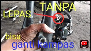 CARA GANTI KAMPAS DEPAN BEAT TANPA LEPAS BAOT BINTANG