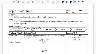 Algebra U2D3 Power Rule