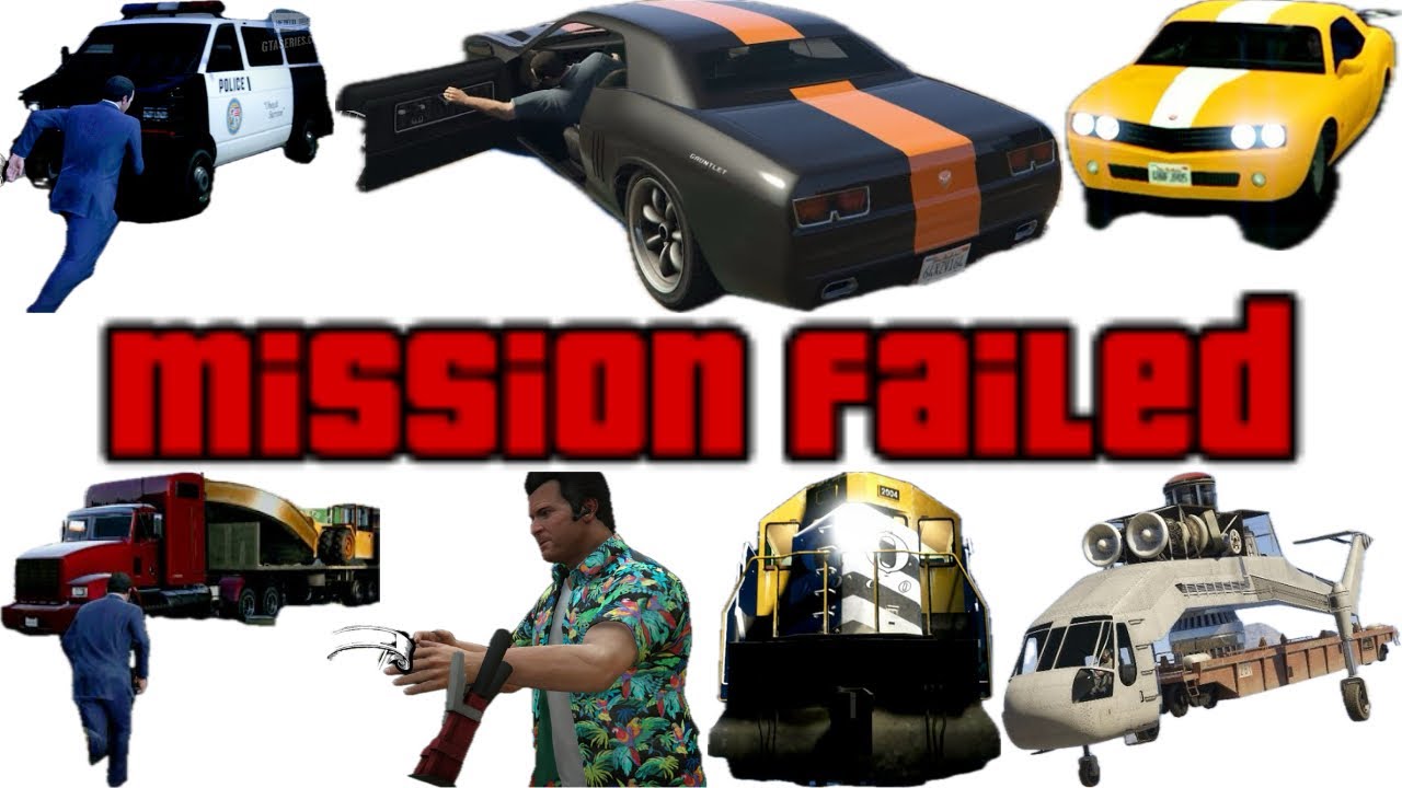 GTA V Mission Failed Compilation - Stingers Gauntlet Driller Sidetracked