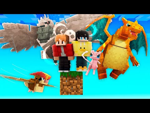 SOBREVIVI 24 HORAS NO UM BLOCO EM DUPLA DO MINECRAFT COBBLEMON