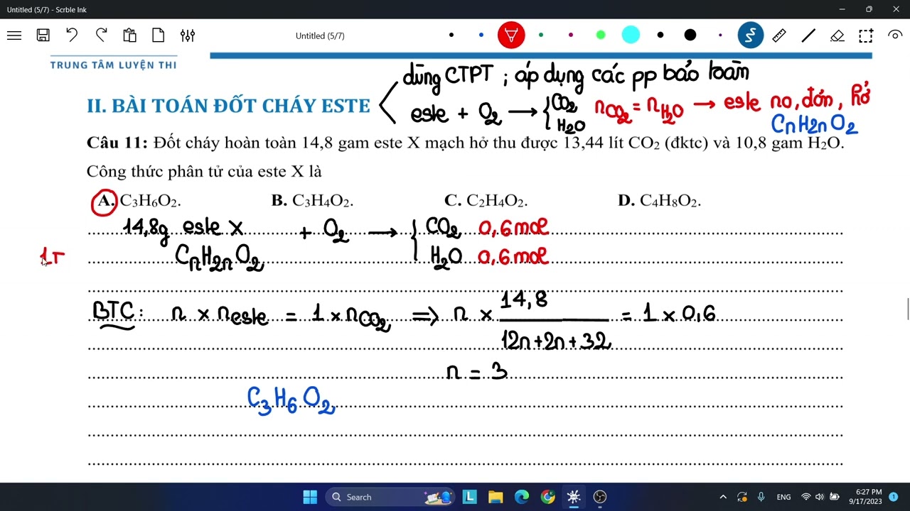 HƯỚNG DẪN GIẢI MỘT SỐ BÀI TOÁN CƠ BẢN VỀ ESTE