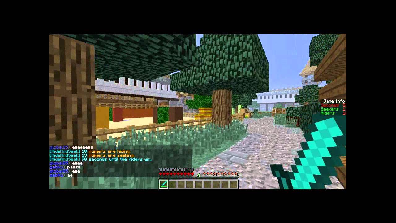 random minecraft mini game HIDE N SEEK - YouTube
