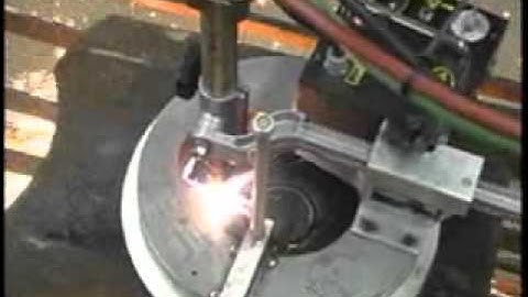 Bug-O Product Demo: Hob-O - Automated Circle Cutter circle cutting with oxy-fuel