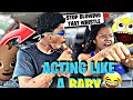 Acting Like A "BABY" To See How My GIRLFRIEND  Reacts...**HILARIOUS**