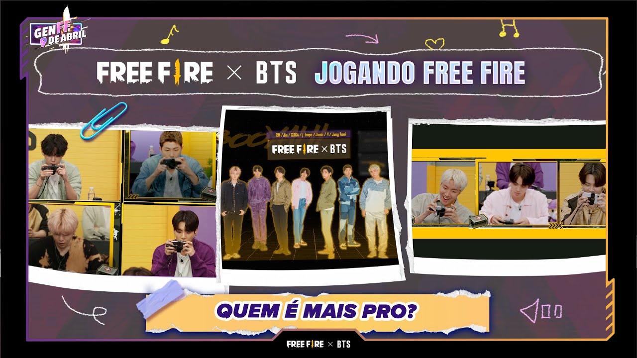 BTS JOGANDO FREE FIRE! - Colaboração Free Fire x BTS